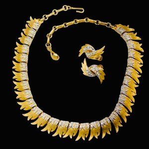 Vintage Coro Francois Rhinestone Necklace Set
